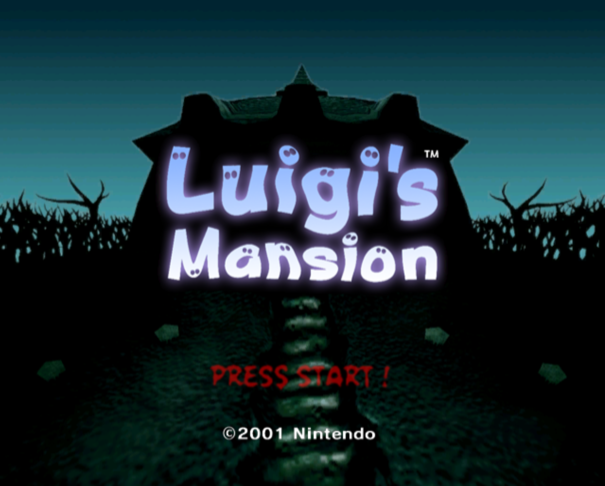 Luigis Mansion Title Screen